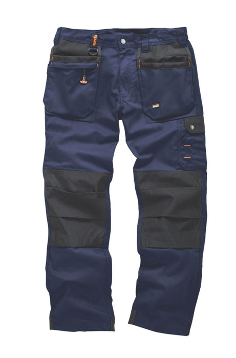 Scruffs Worker Plus, pantalón, azul marino/negro (cintura 38", largo 32")