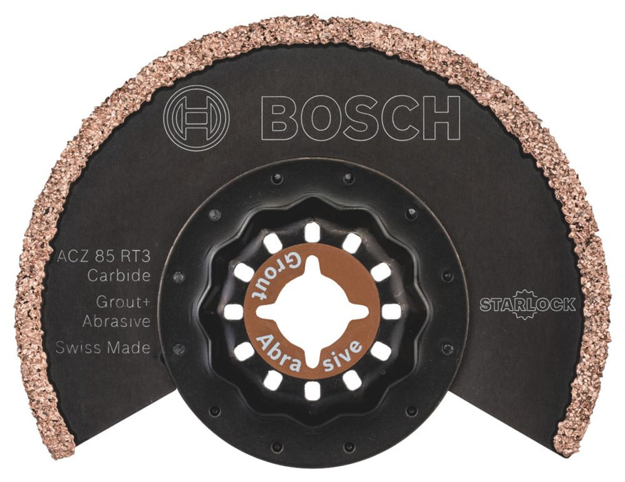 Bosch, hoja de corte segmentada de grano RIFF de carburo 30 para azulejo y lechada de 85 mm