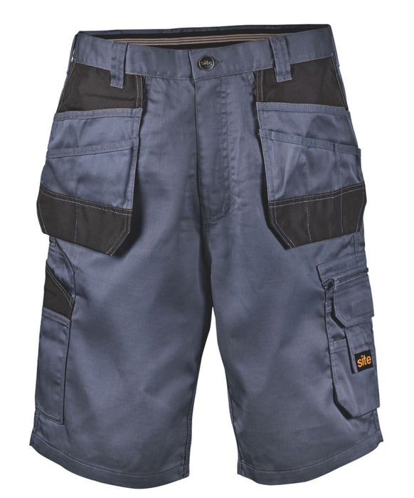 Site Jackal, pantalón corto multibolsillo, gris/negro (cintura 34")