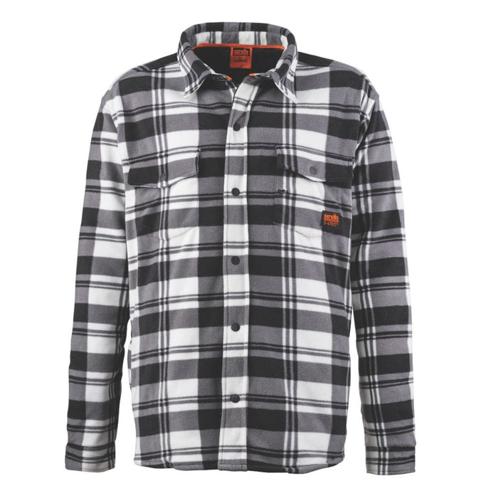 Scruffs, camisa acolchada a cuadros, negro/blanco/gris, talla L (pecho 44")