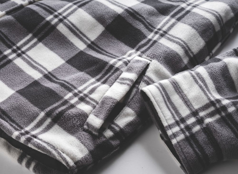 Koszula ocieplana w kratę Scruffs czarno-biało-szara L obwód klatki piersiowej 112 cm