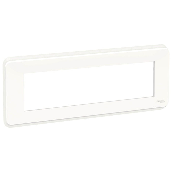 Plaque de finition 8 modules blanc, Unica Pro Schneider 