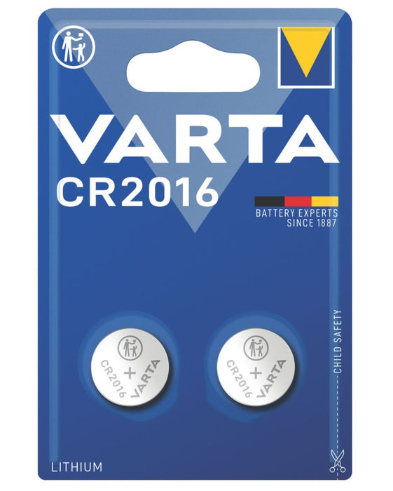 Varta - Pila de botón CR2016, pack de 2