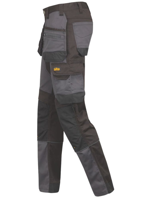 Site Bolden, pantalón elástico con bolsillo de pistolera, gris/negro (cintura 32", largo 32")