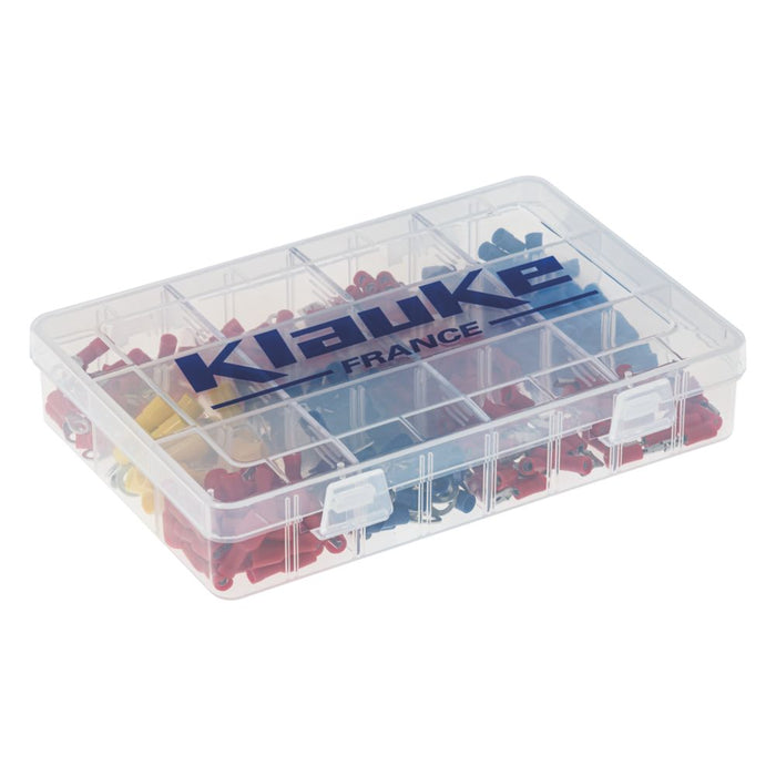 Klauke - Pack de 290 terminales redondos, con aislamiento, surtidos, de 3,2 a 6,3 mm
