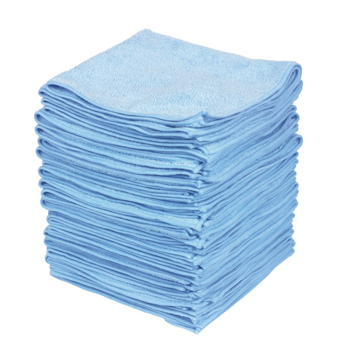 Microfibre Cloths Blue 380mm x 380mm 50 Pack