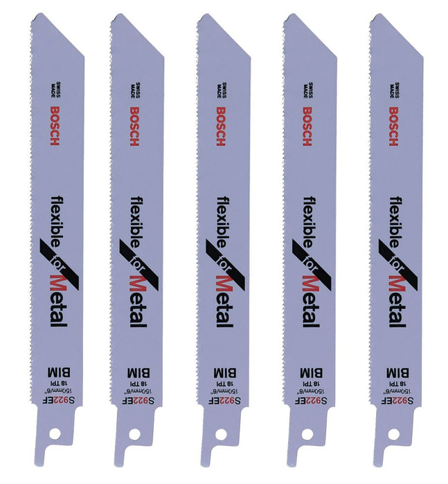 Bosch  S922EF Metal Reciprocating Saw Blades 150mm 5 Pack