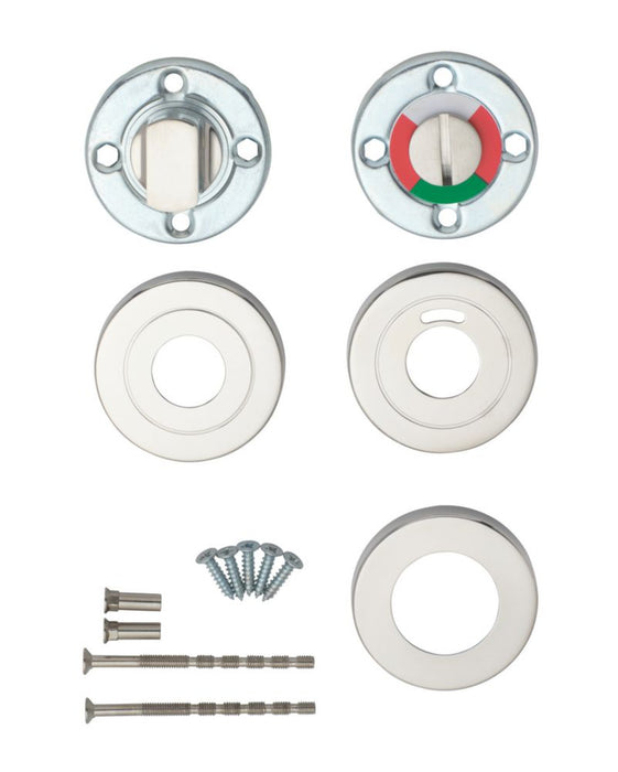 Eurospec  Fire Rated Standard WC Thumbturn Set Polished Stainless Steel 52mm
