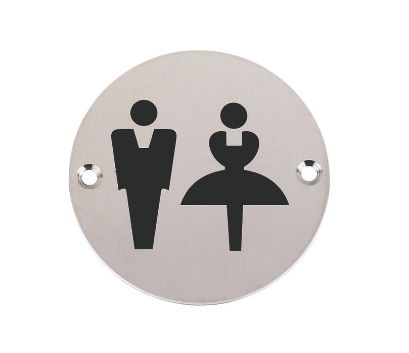 Unisex Toilet Sign 76mm