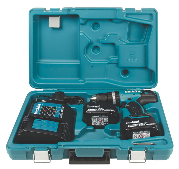 Makita DHP453SFE 18V 2 x 3.0Ah Li-Ion LXT  Cordless Combi Drill