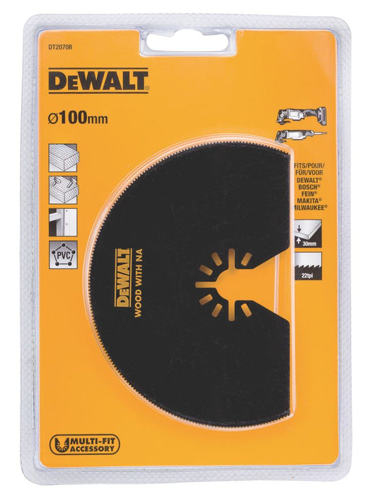 DeWalt, hoja de corte segmentada multimaterial DT20708-QZ de 100 mm