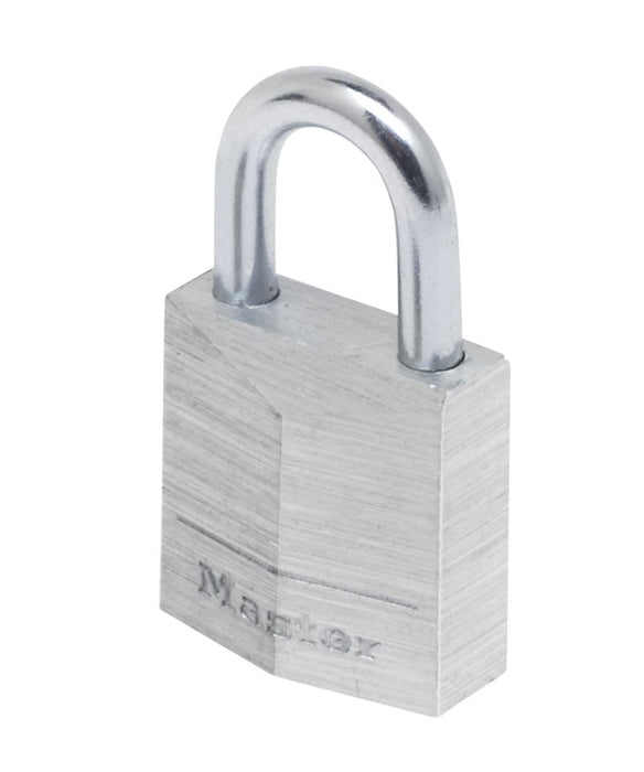 Master Lock 9130EURD, candado macizo y ancho de aluminio resistente a la intemperie de 30 mm