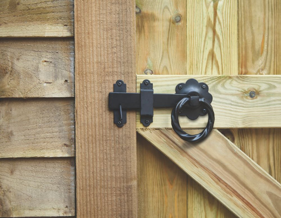 Latch Back Rings Twisted Gate Ring Latch Black 152mm — Screwfix EU