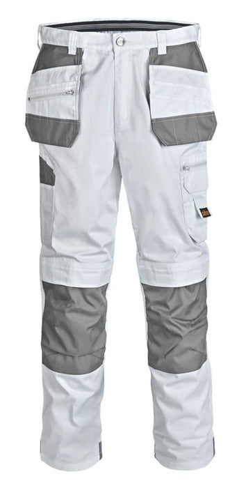 Site Jackal, pantalón de trabajo, blanco/gris (cintura 38", largo 32")