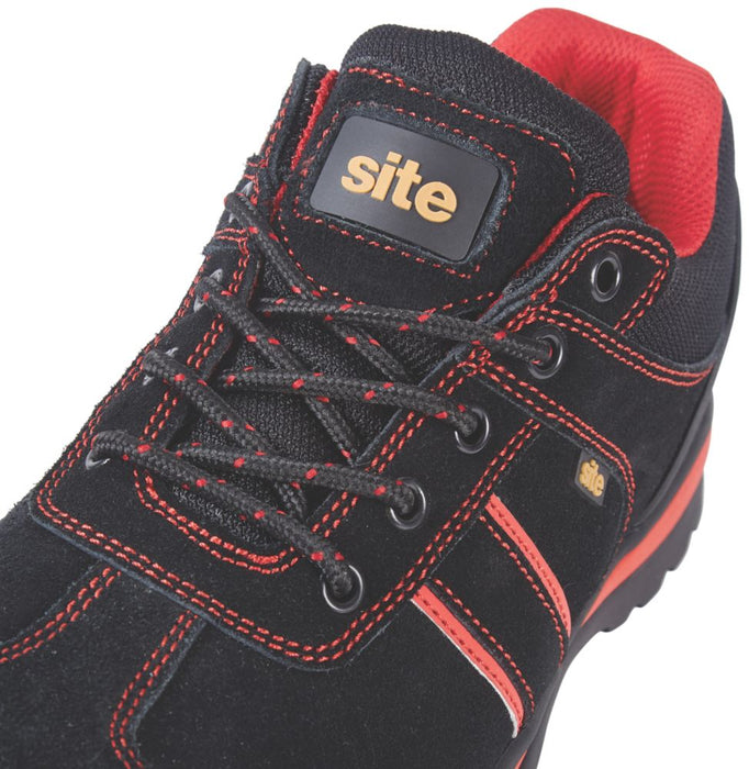 Site Coltan, zapatillas de seguridad, negro/rojo, talla 8