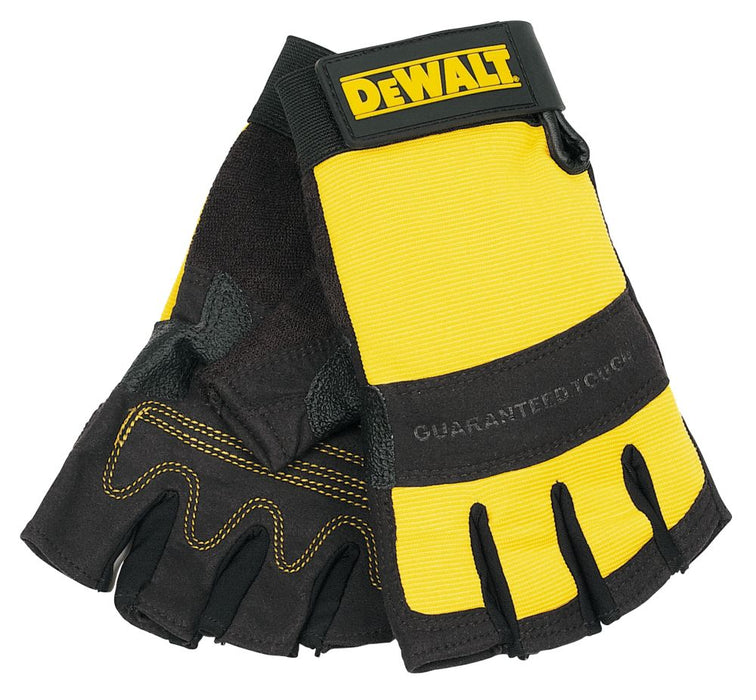 DeWalt Performance DPG23L Fingerless Gloves Black  Yellow Large
