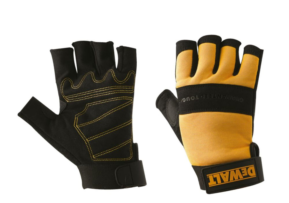 DeWalt Performance DPG23L Fingerless Gloves Black  Yellow Large