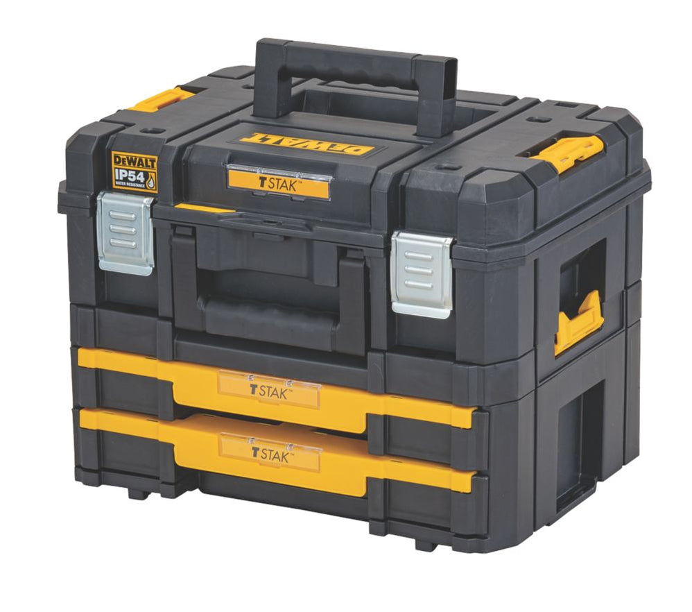 DeWalt TSTAK 2.0 Tool Storage with 2 Shallow Drawers — Screwfix EU