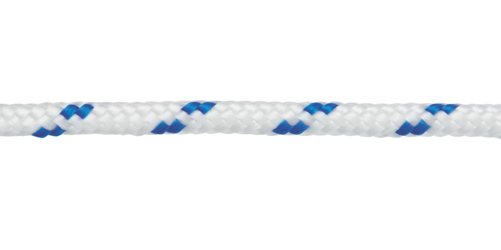 Diall - Cuerda trenzada, azul/blanco, 6 mm x 20 m