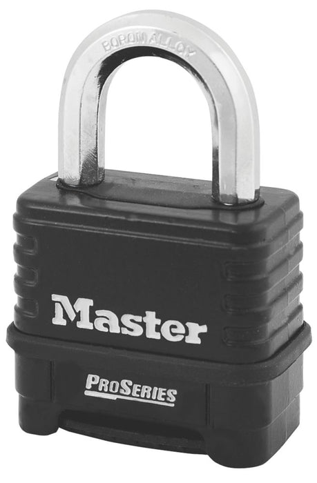 Master Lock ProSeries - Candado de combinación resistente a la intemperie, negro, 60 mm