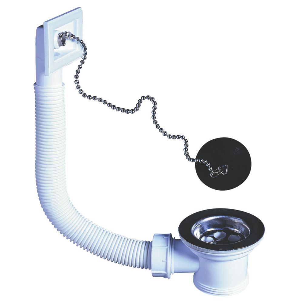 Wirquin Bonde Cap Sink Waste with Overflow 250mm — Screwfix EU