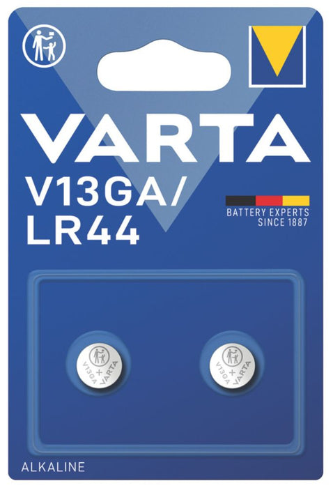 Varta - Pila de botón LR44, pack de 2