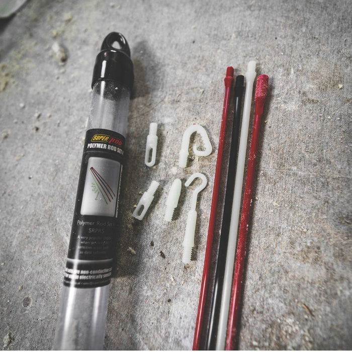 Rod For Cable Routing Super Rod Polymer Set 28mm Mixed Cable Routing Rod Set 1.32m — Screwfix EU