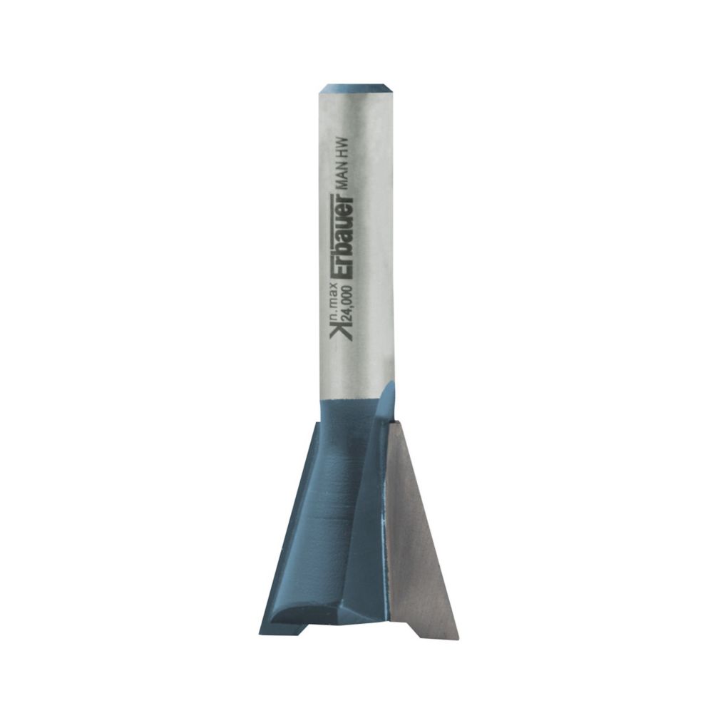 Erbauer 8mm Shank Double-Flute 15Ã‚Â° Dovetail Router Cutter 22 x 22mm ...