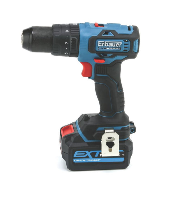 Erbauer ECD18-Li-2 18V 1 x 4.0Ah Li-Ion EXT Brushless Cordless Combi Drill