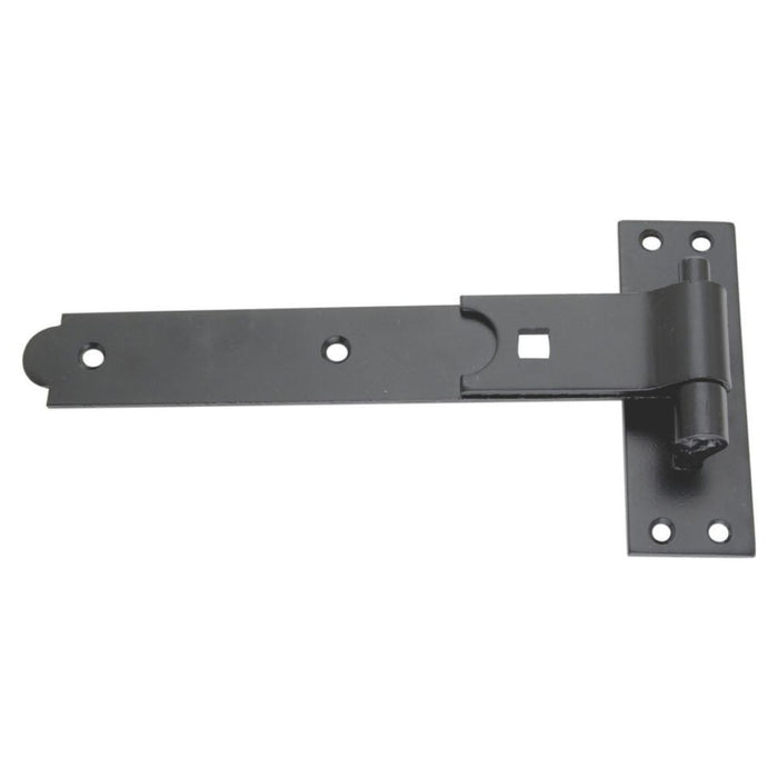 Smith & Locke - Bisagra para portón de gancho y banda rectos con revestimiento de pintura en polvo negra, 134 x 315 x 45,5 mm