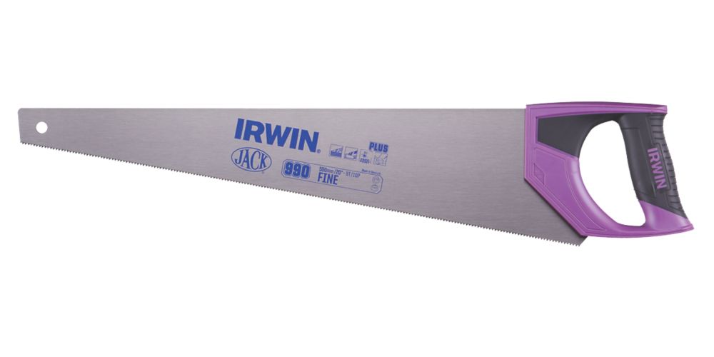 Irwin Jack - Sierra de acabado fino para madera de 9 dientes por pulgada, 20" (500 mm)