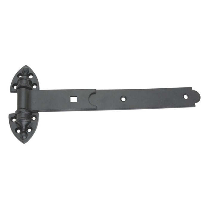 Smith & Locke - Bisagras rectas para portón reversibles y resistentes con revestimiento de pintura en polvo negra, 148 x 337 x 51 mm, pack de 2