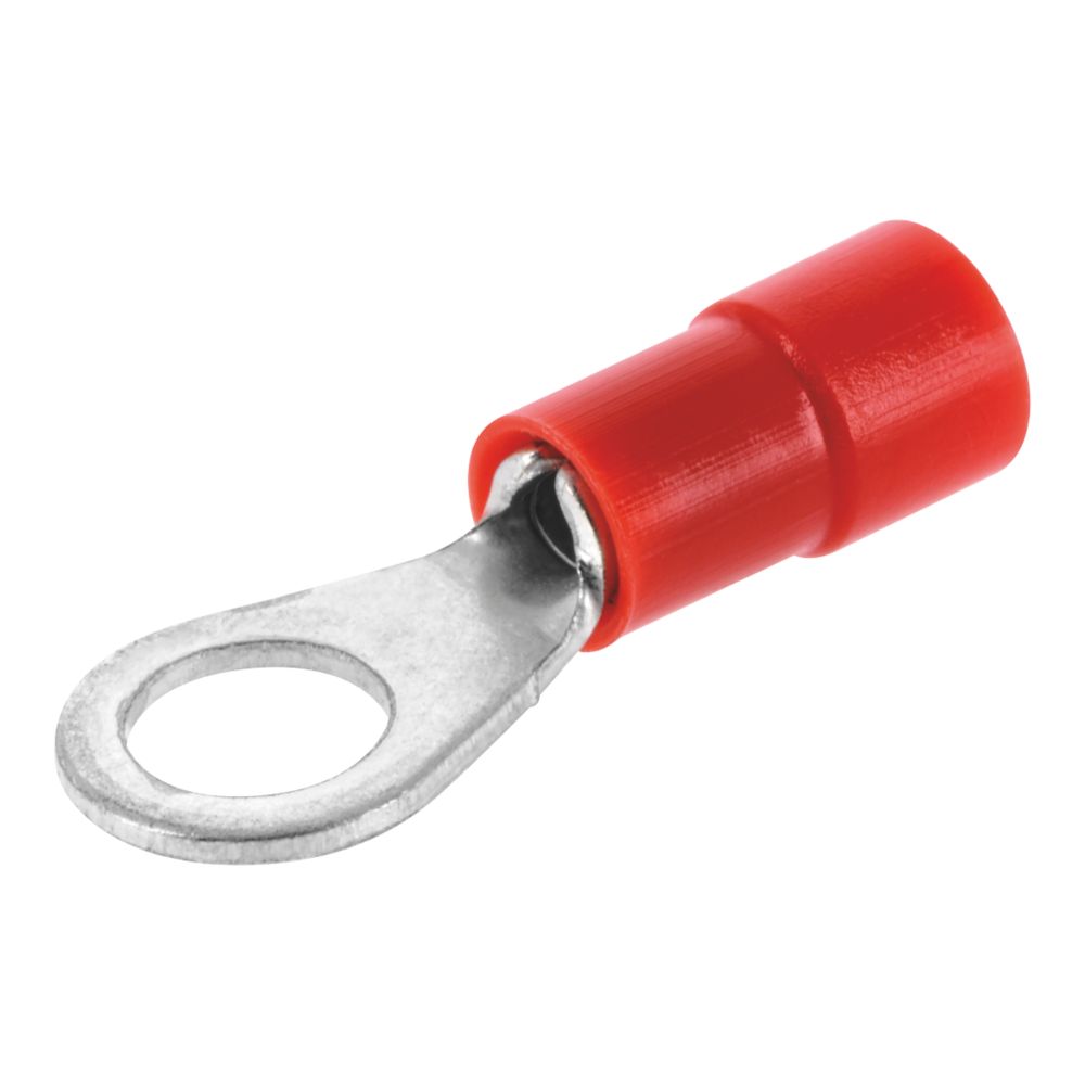 Klauke Insulated Red 8mm Ring Crimp Terminals 100 Pack — Screwfix EU