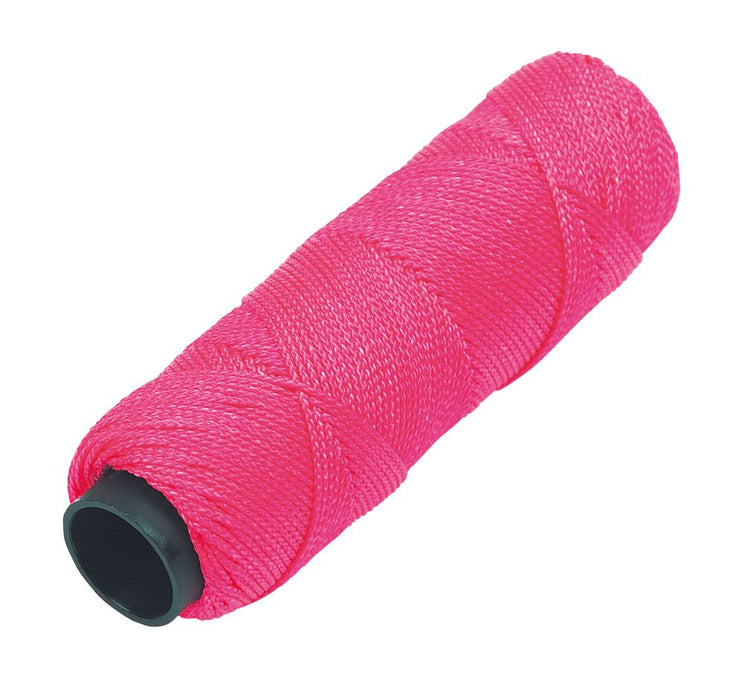Marshalltown - Cordel de albañil de nylon trenzado de alta visibilidad, color rosa, 76 m