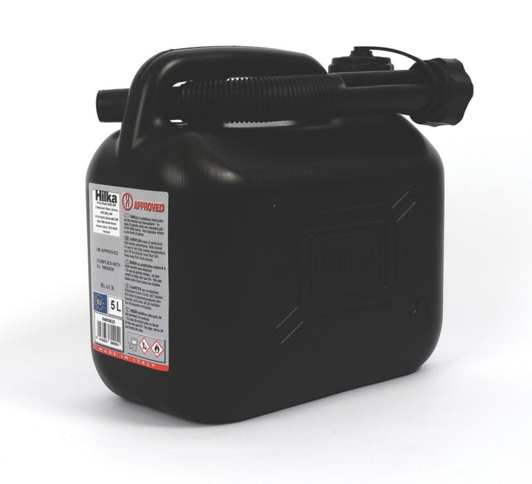 Hilka Pro-Craft - Bidón de combustible de plástico, negro, 5 l