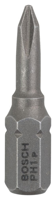 Bosch, puntas para destornillador PH1 con vástago hexagonal de 1/4" de 25 mm, pack de 3
