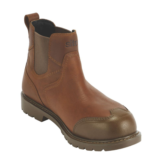 Site Hallissey, botas de seguridad de media caña, marrón, talla 10