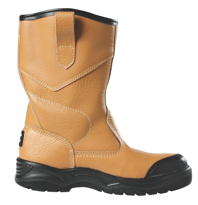 Site Gravel   Safety Rigger Boots Tan Size 10