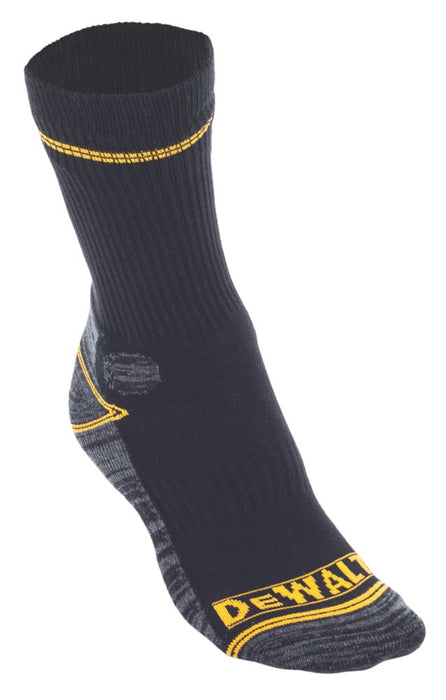 DeWalt Pro Comfort, calcetines de trabajo, negro/gris/amarillo, talla 7-12