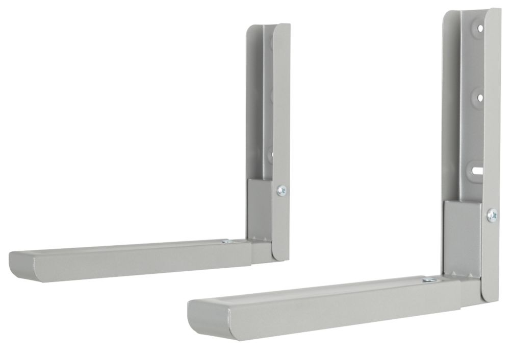AVF Microwave Brackets Silver 2 Pack — Screwfix EU