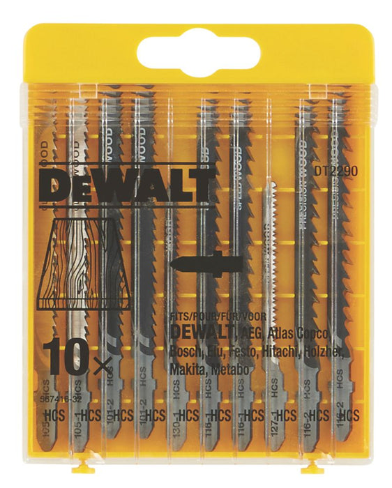 Zestaw brzeszczotów do wyrzynarek DeWalt DT2290-QZ do różnych materiałów (10 szt.)