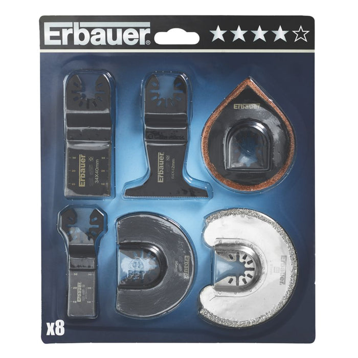 Erbauer  MLT47582 Multi-Material Cutting Blade Set 8 Pcs
