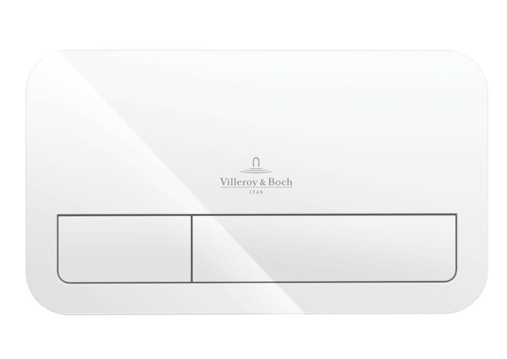 Villeroy & Boch, placa doble del mecanismo de descarga 92249068 para inodoro, color blanco
