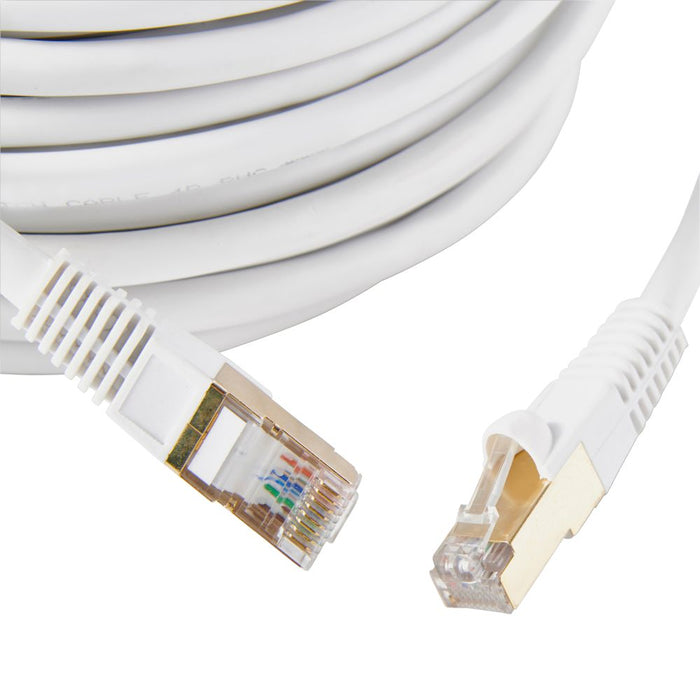 White Unshielded RJ45 Cat 6 Ethernet Cable 20m