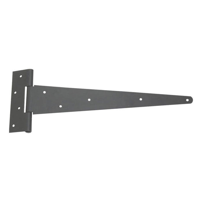 Smith & Locke - Bisagras en T rectas, resistentes, revestimiento de pintura en polvo negra, 179 mm × 502 mm × 60 mm, pack de 2