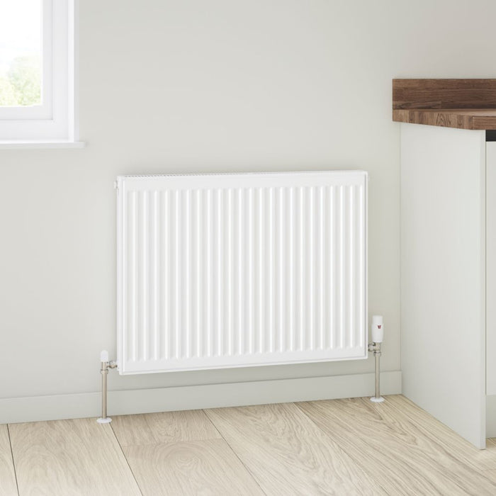 Radiateur eau chaude à simple panneau Flomasta type 11 600 x 800mm blanc