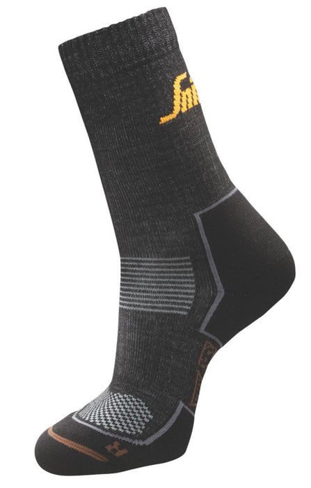 Snickers RuffWork Socks Black Size 4-6 2 Pack