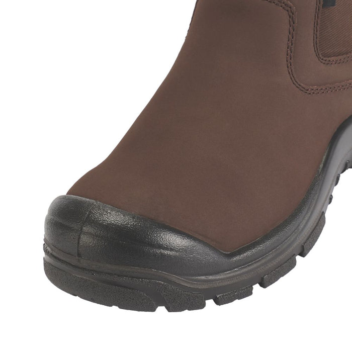 Site Merrien, botas de seguridad de media caña, marrón, talla 10