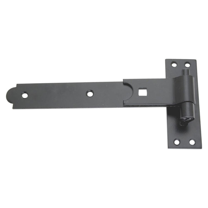 Smith & Locke - Bisagra para portón de gancho y banda rectos con revestimiento de pintura en polvo negra, 134 x 260 x 45,5 mm