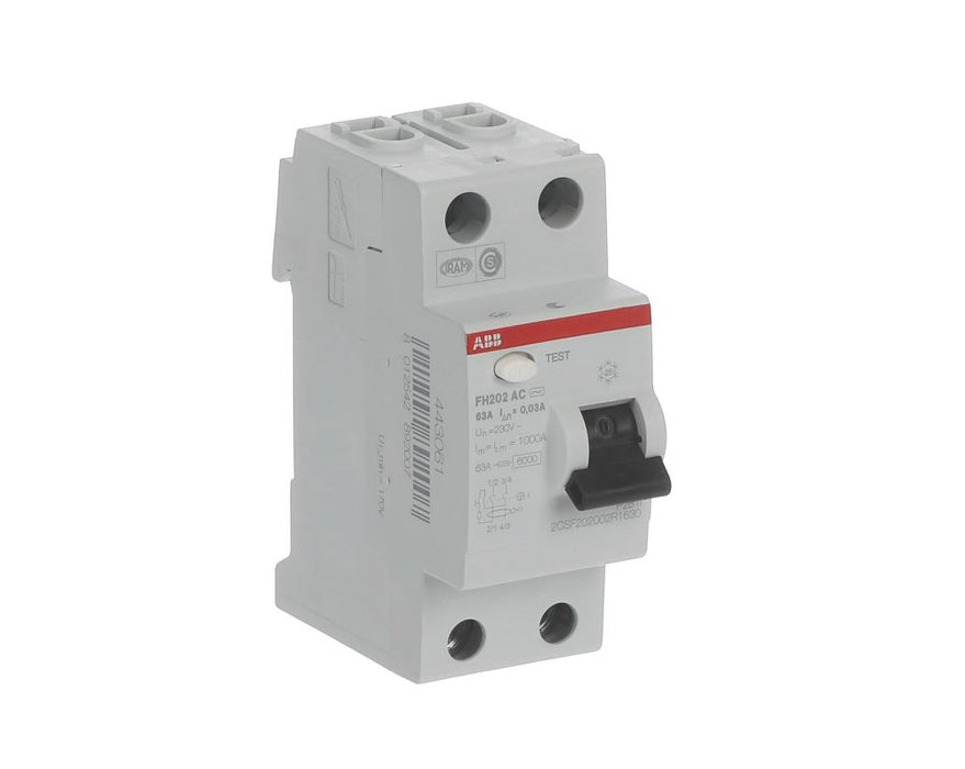 ABB - RCD de 6 piezas, tipo AC, 2 polos, 63 A 30 mA